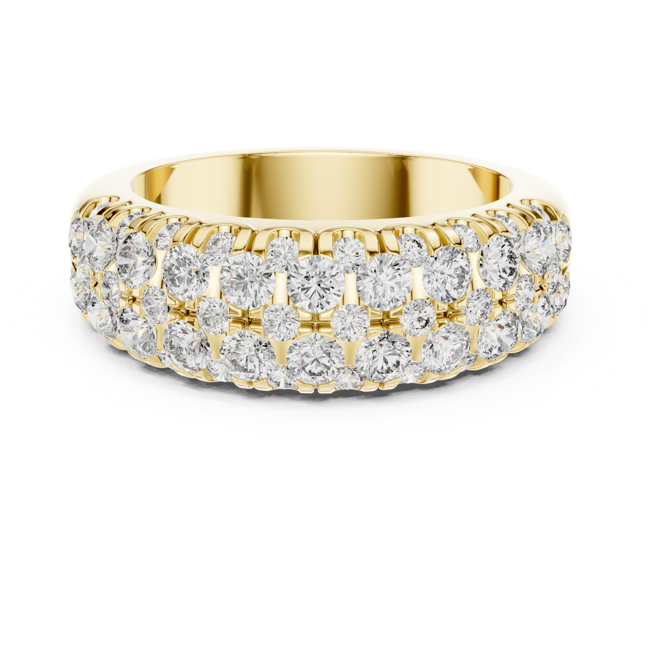Sleek 0.10 CT Round-Cut Lab-Grown Diamond Wedding Band Unisex Ring