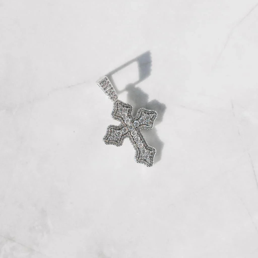 Iced Out Moissanite VVS Diamonds Studded Design Cross Pendant