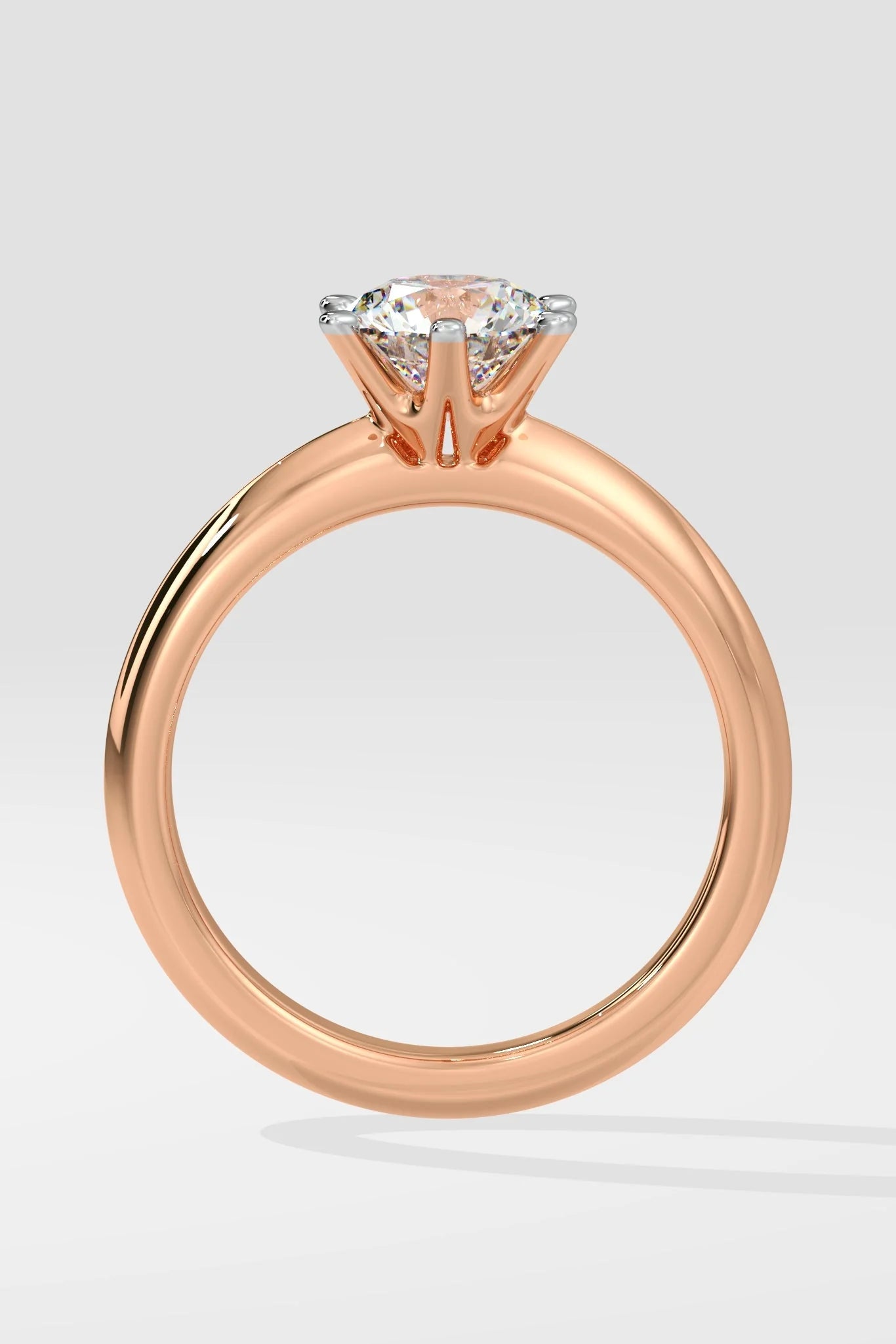 1 CT Round Cut Lab Grown Diamond Simple Luxury Solitaire Daily Wear Women's Ring
