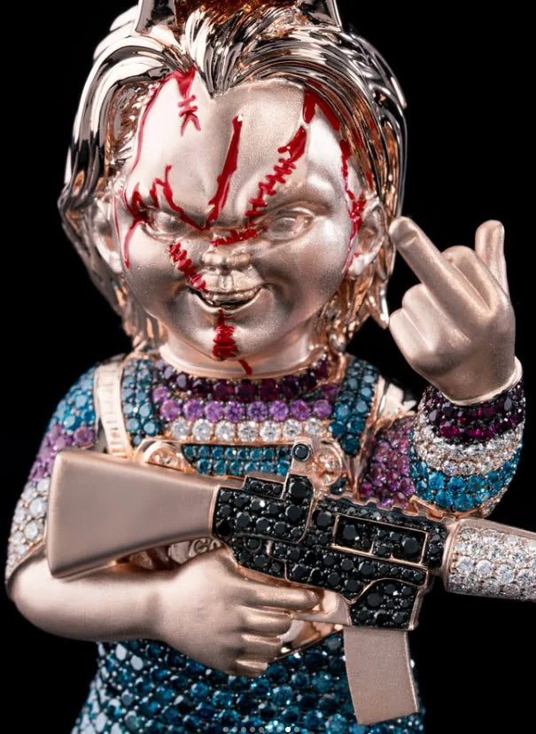 Moissanite VVS Diamond Customized Brangao Horror Doll Pendant