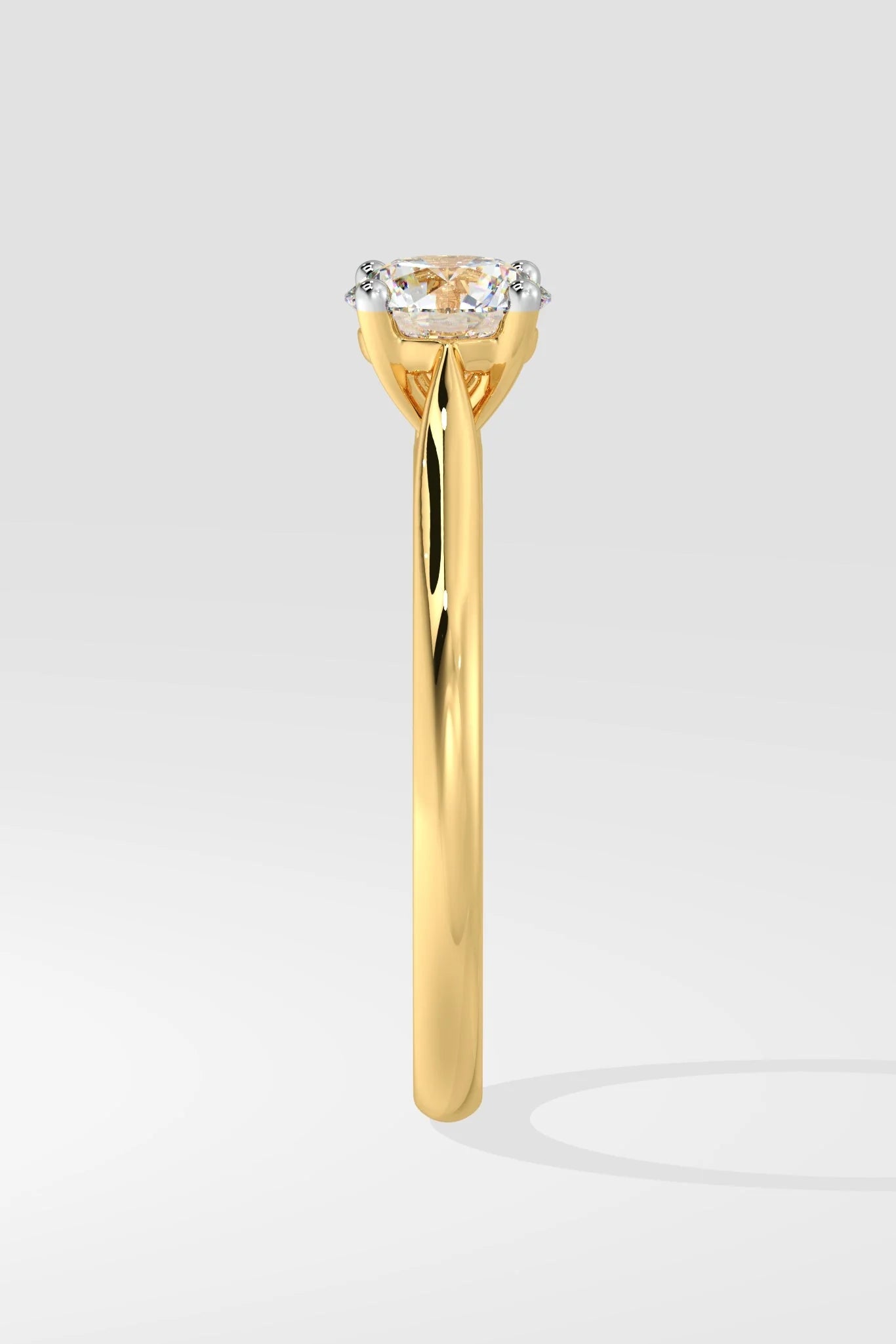 1 CT Round Cut Lab Grown Diamond Simple Luxury Solitaire Ring