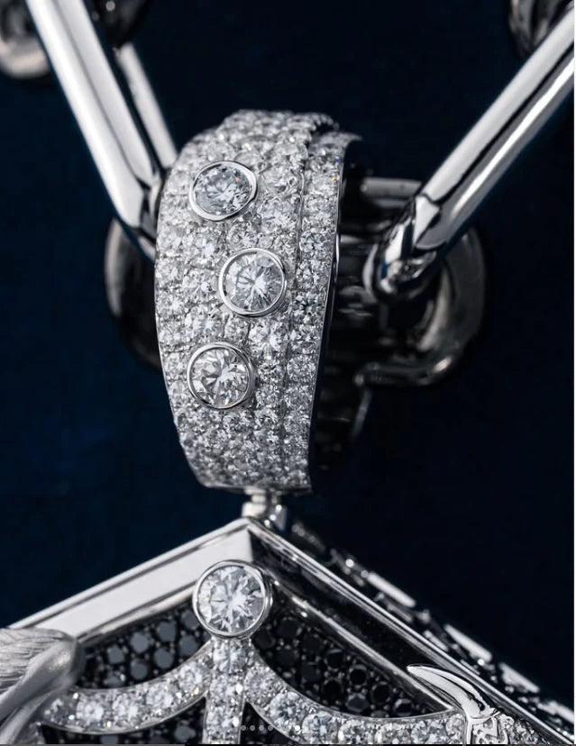 Moissanite VVS Diamonds Sterling Silver Spider Web Custom Pendant