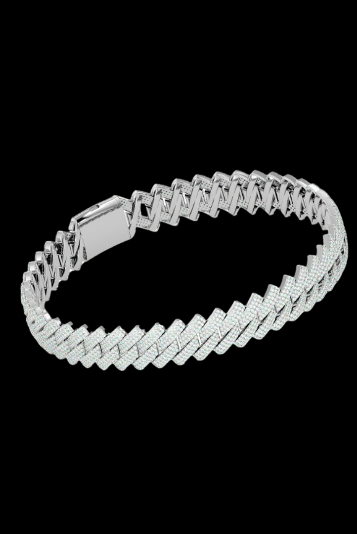 Cuban Chain Link Custom Moissanite VVS Diamond Bracelet
