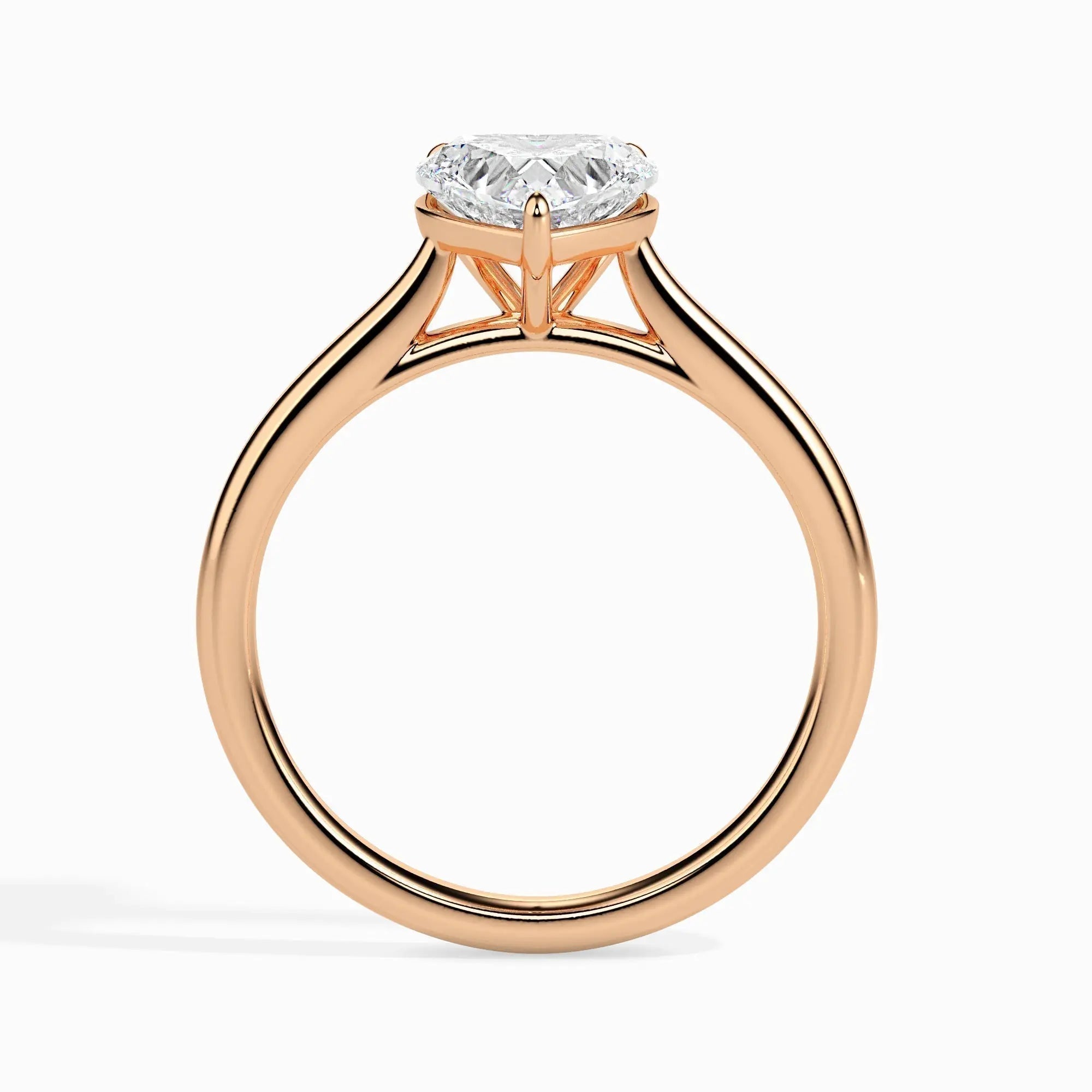 1.0 ct Heart D- VVS Lab Grown Diamond Solitaire Engagement Ring