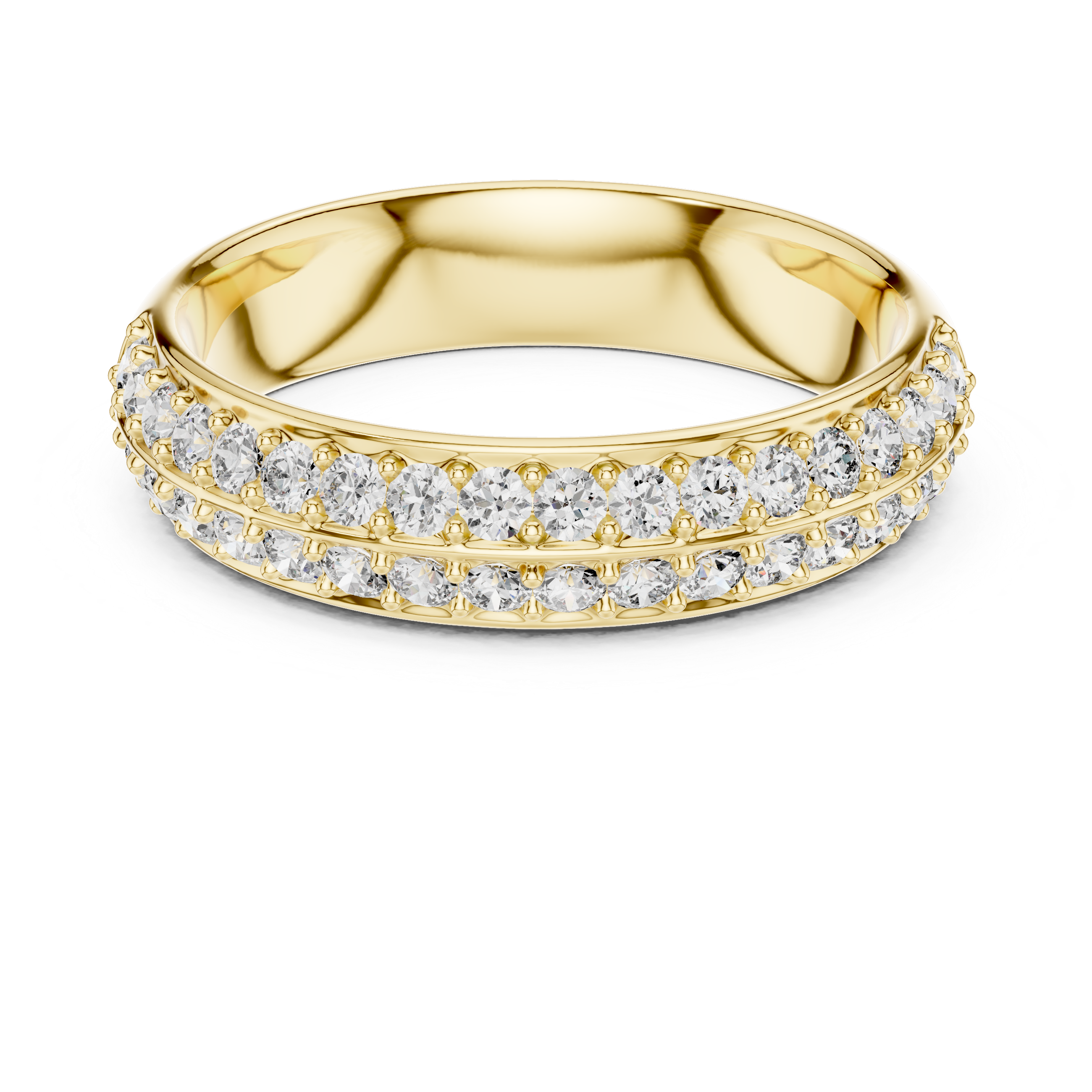 Round Cut Lab Grown Diamond Simple Band Unisex Ring