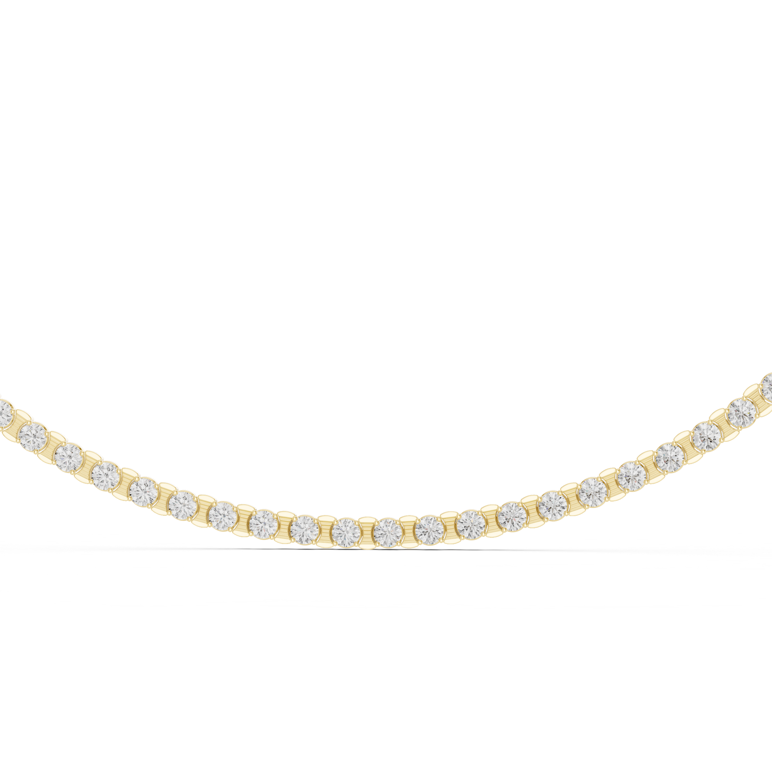 Round 1.0 CT Moissanite VVS Diamond Tennis Luxury Chain