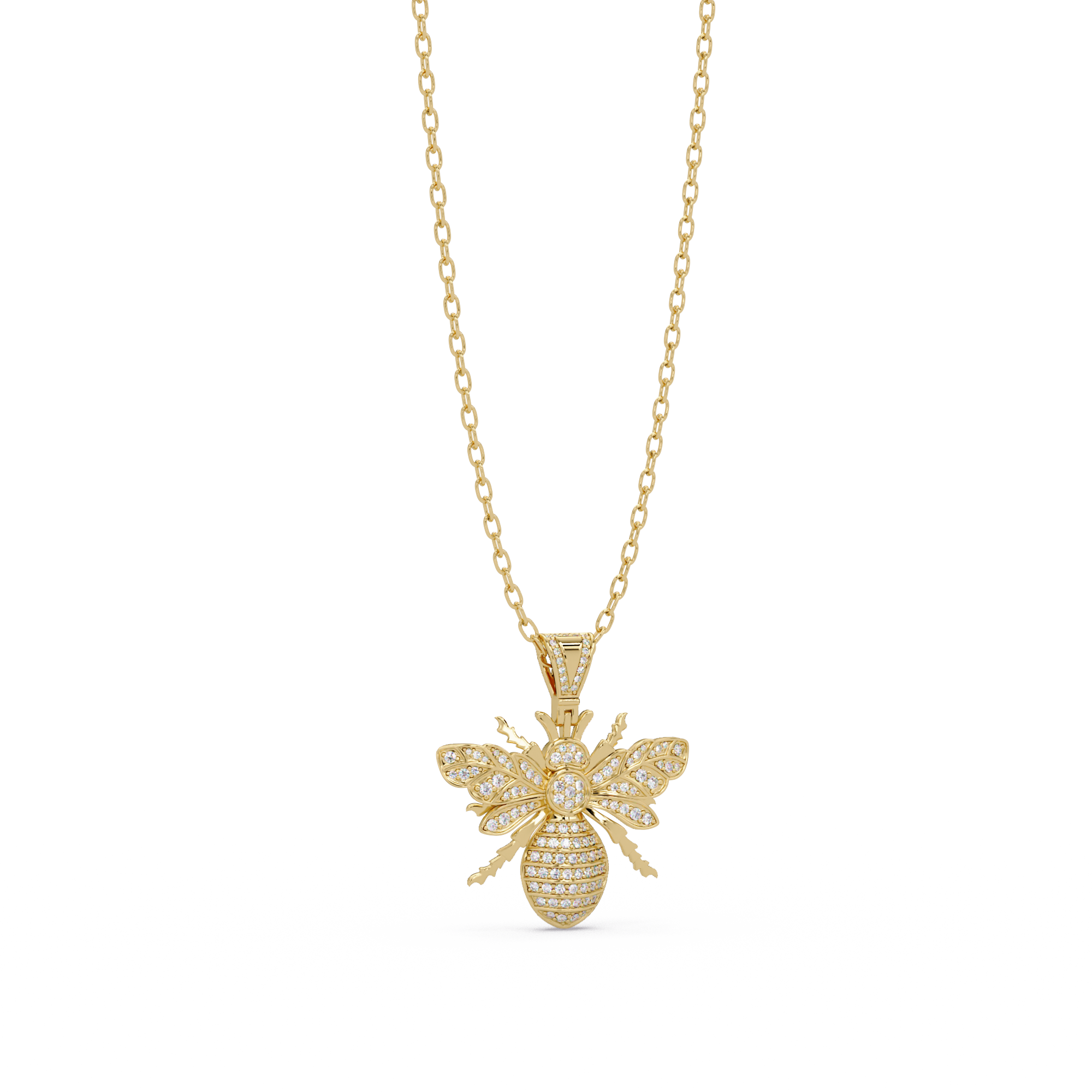 Queen Bee VVS Moissanite Diamond Pendant | Nature Inspired Jewelry