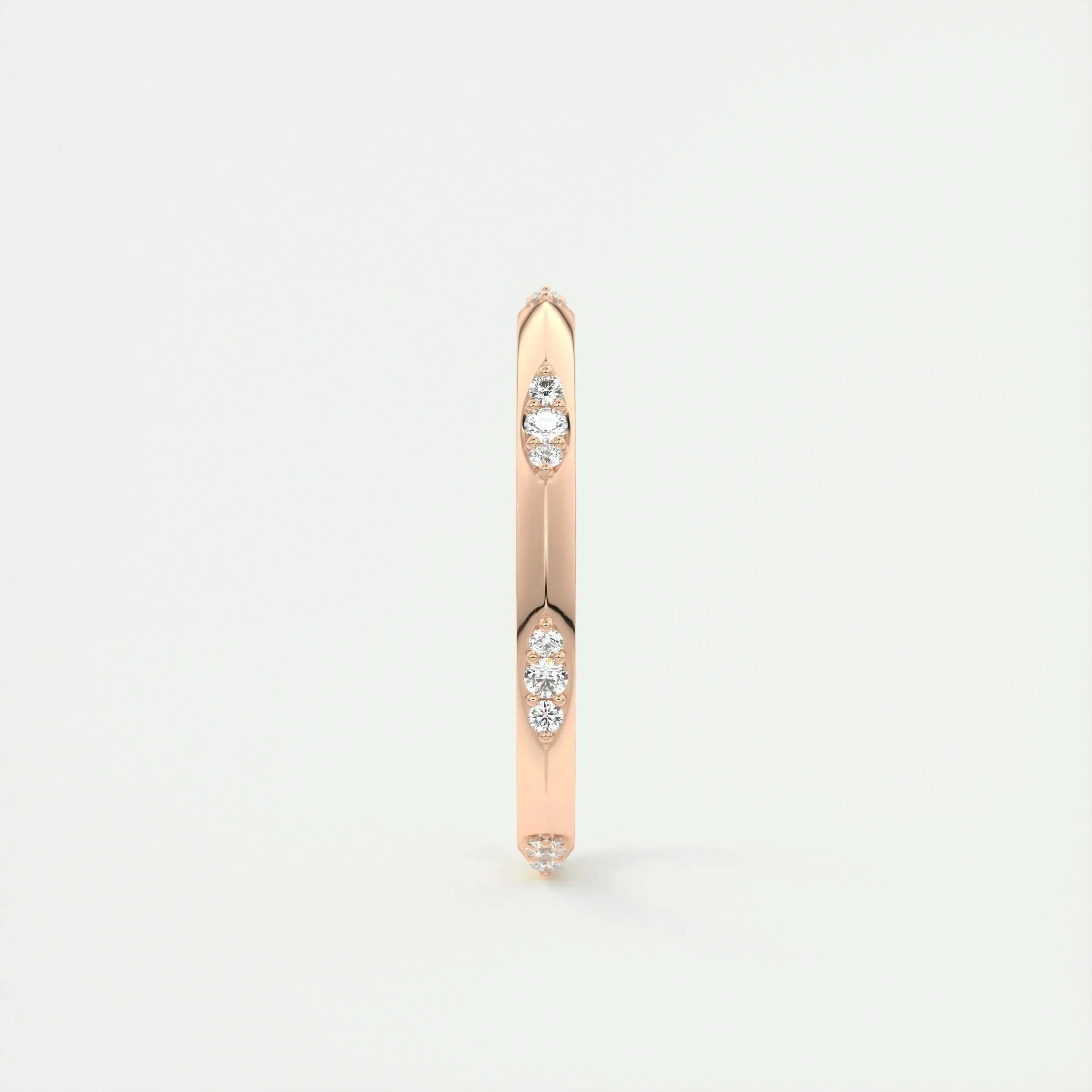 2.0mm Round Cut EF- VVS Diamond Lab Grown Wedding Band