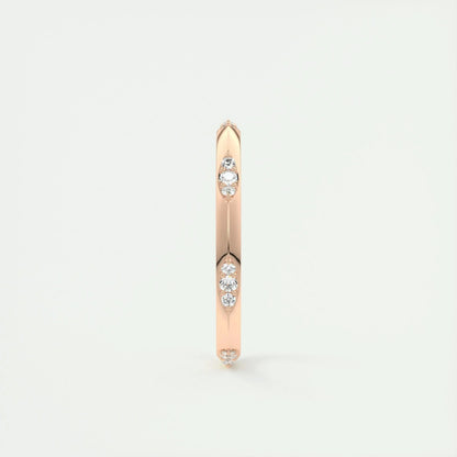 2.0mm Round Cut EF- VVS Diamond Lab Grown Wedding Band