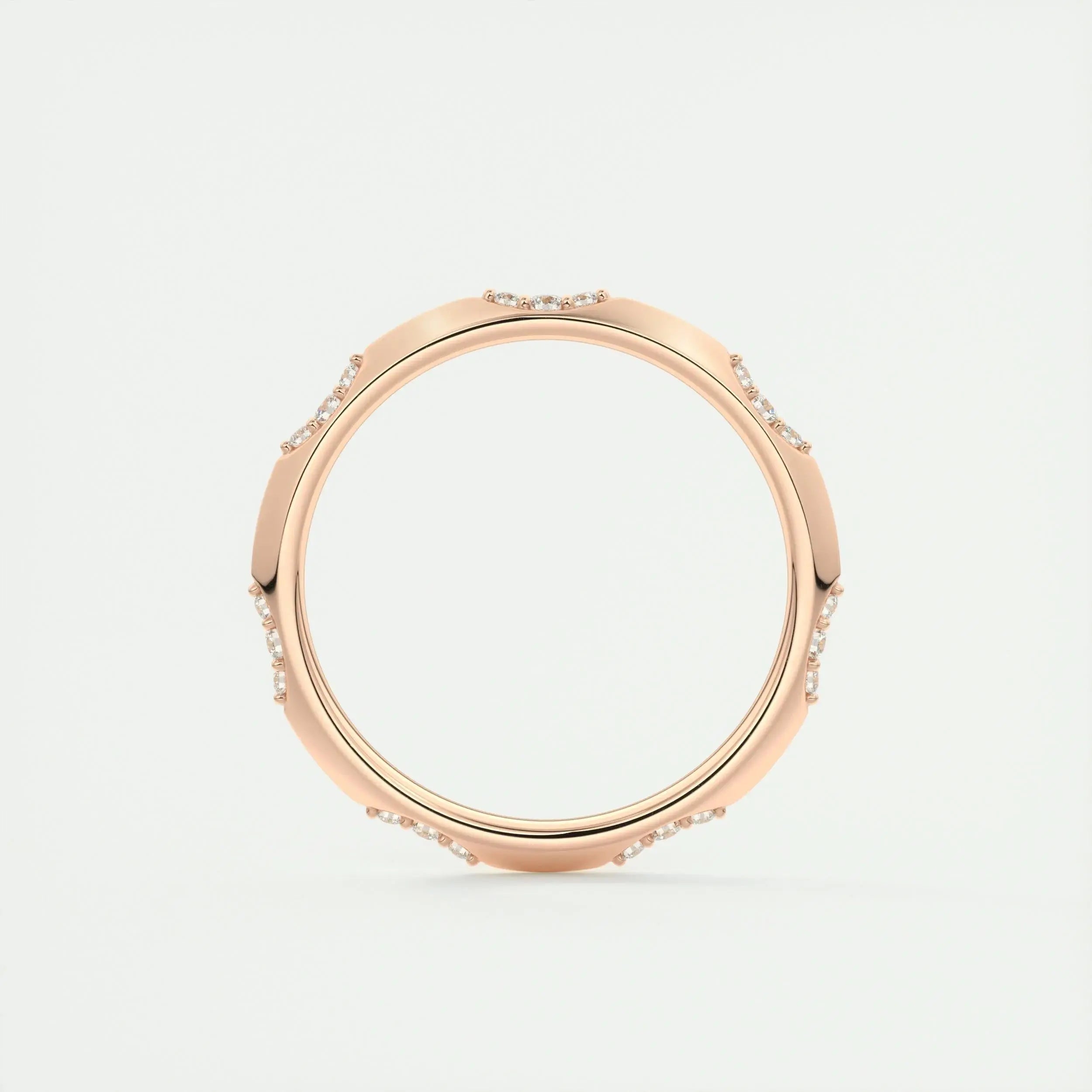 2.0mm Round Cut EF- VVS Diamond Lab Grown Wedding Band