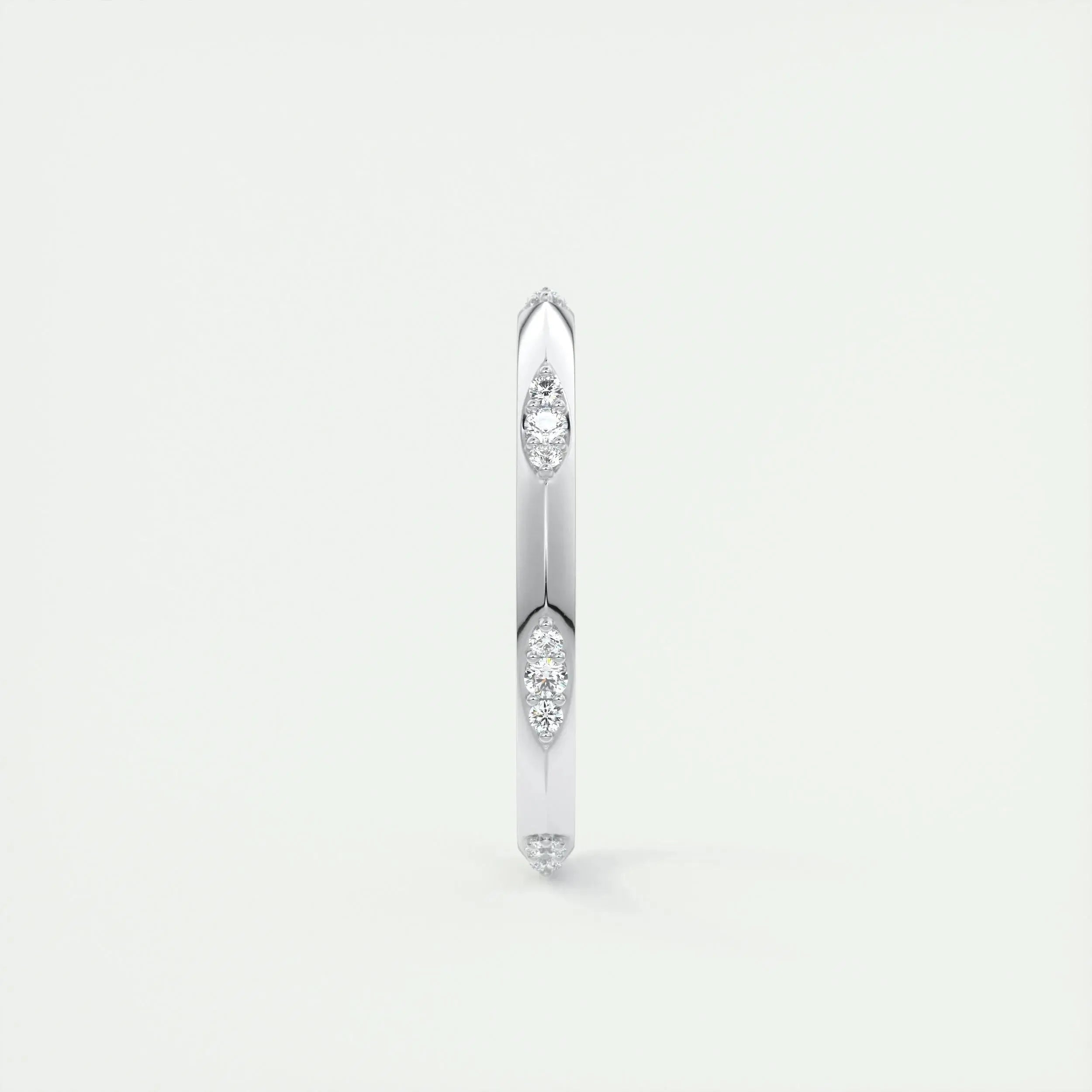 2.0mm Round Cut EF- VVS Diamond Lab Grown Wedding Band