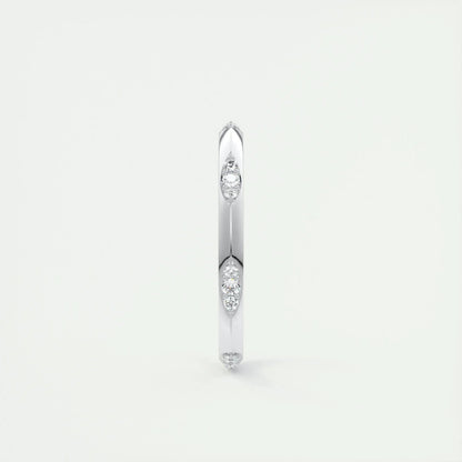 2.0mm Round Cut EF- VVS Diamond Lab Grown Wedding Band
