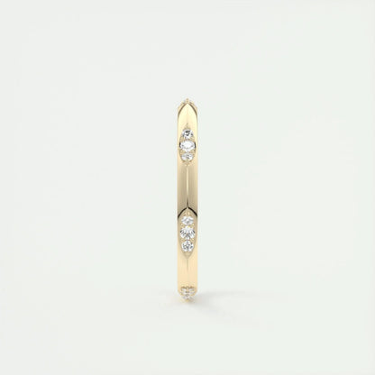 2.0mm Round Cut EF- VVS Diamond Lab Grown Wedding Band