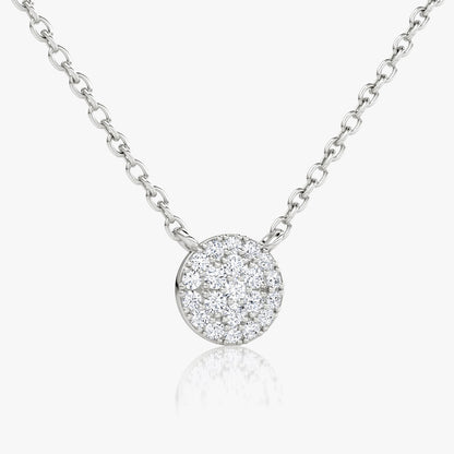 0.10 CTW Round E-VVS Lab Grown Diamond Dainty Cluster Pendant for Women
