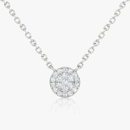 0.10 CTW Round E-VVS Lab Grown Diamond Dainty Cluster Pendant for Women