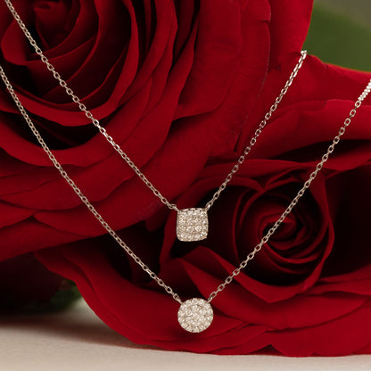 0.10 CTW Round E-VVS Lab Grown Diamond Dainty Cluster Pendant for Women