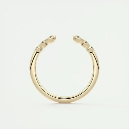 1.8mm Round Shaped EF- VVS Lab Grown Diamond Open Style Wedding Band