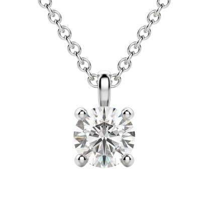 1.5CT Round Solitaire D-VVS Lab Grown Diamond Necklace