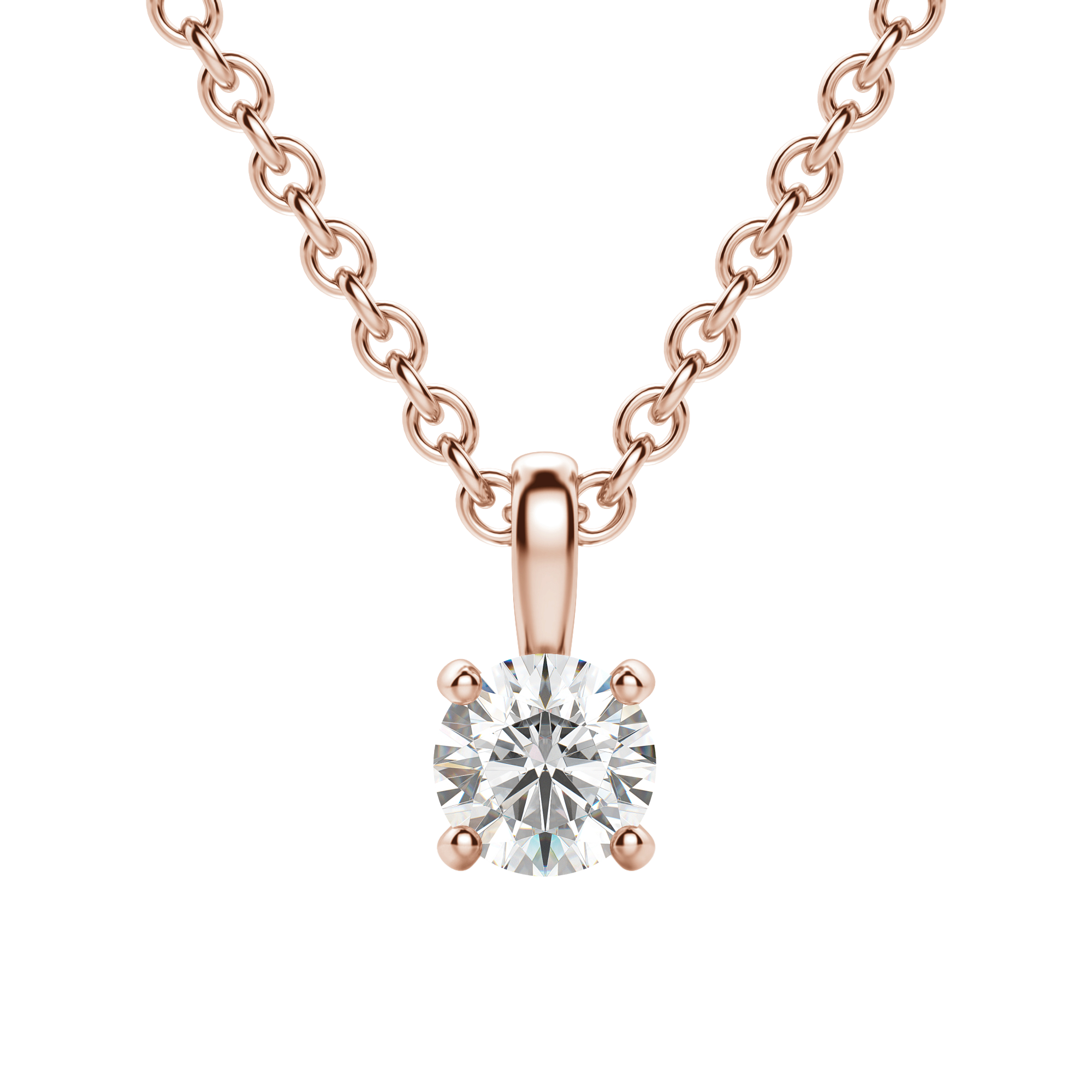 1.5CT Round Solitaire D-VVS Lab Grown Diamond Necklace