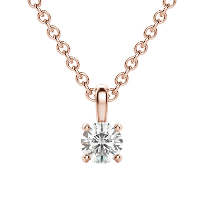 1.5CT Round Solitaire D-VVS Lab Grown Diamond Necklace