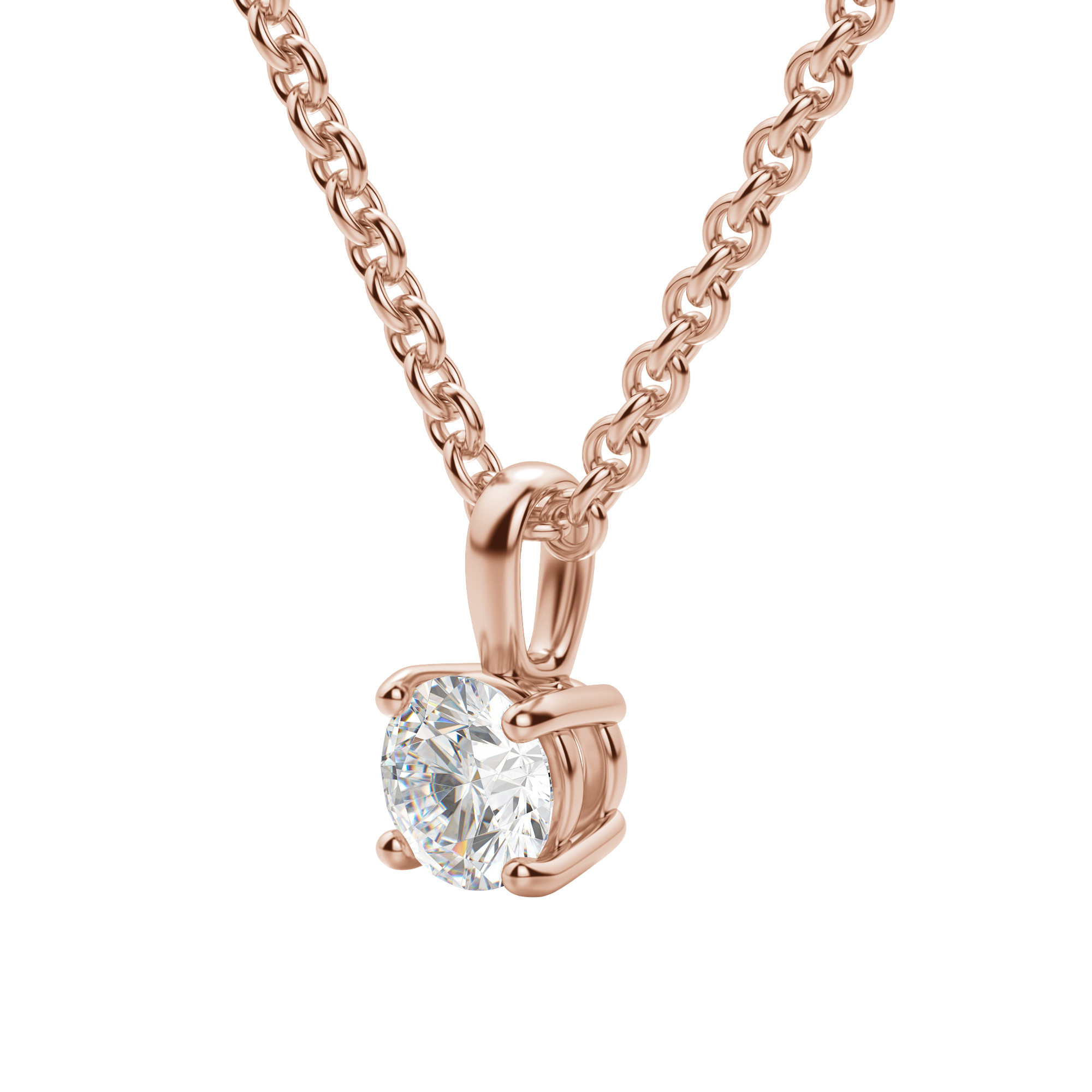 1.5CT Round Solitaire D-VVS Lab Grown Diamond Necklace