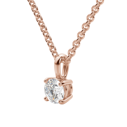 1.5CT Round Solitaire D-VVS Lab Grown Diamond Necklace