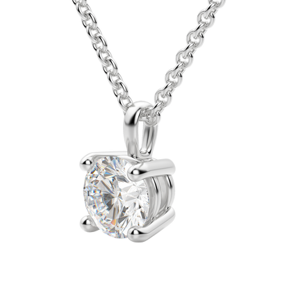 1.5CT Round Solitaire D-VVS Lab Grown Diamond Necklace