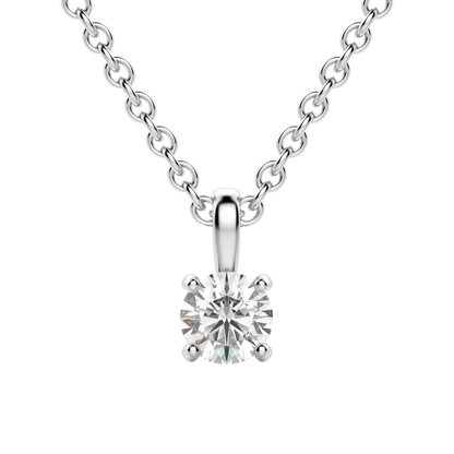 1.5CT Round Solitaire D-VVS Lab Grown Diamond Necklace