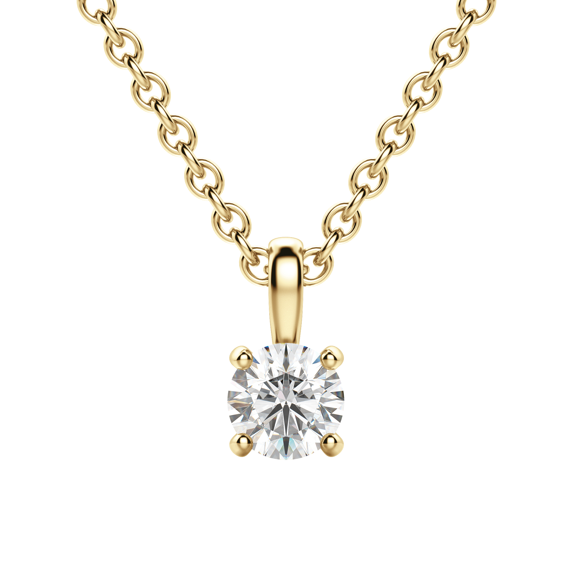 1.5CT Round Solitaire D-VVS Lab Grown Diamond Necklace