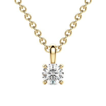 1.5CT Round Solitaire D-VVS Lab Grown Diamond Necklace