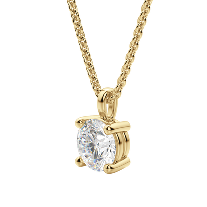 1.5CT Round Solitaire D-VVS Lab Grown Diamond Necklace
