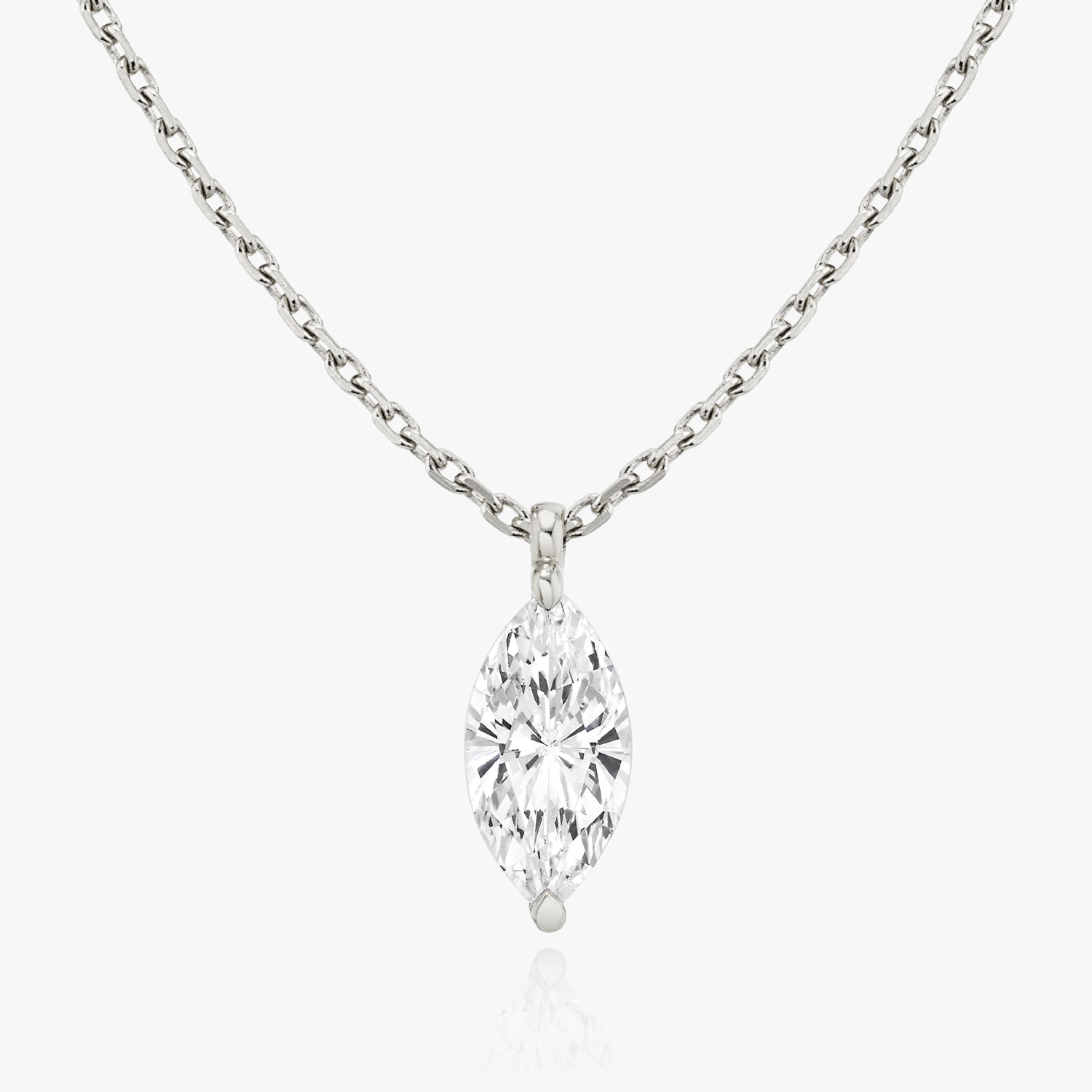 1.0CT Marquise Solitaire D-VVS Lab Grown Diamond Necklace