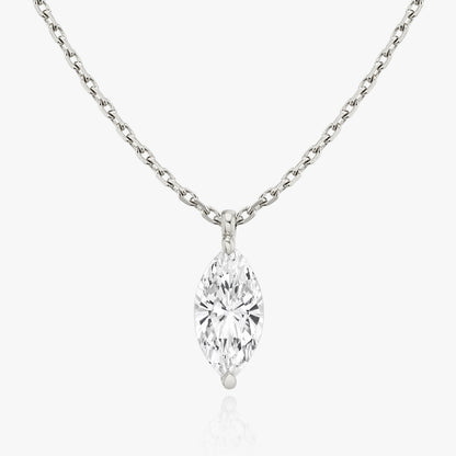 1.0CT Marquise Solitaire D-VVS Lab Grown Diamond Necklace