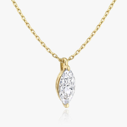1.0CT Marquise Solitaire D-VVS Lab Grown Diamond Necklace