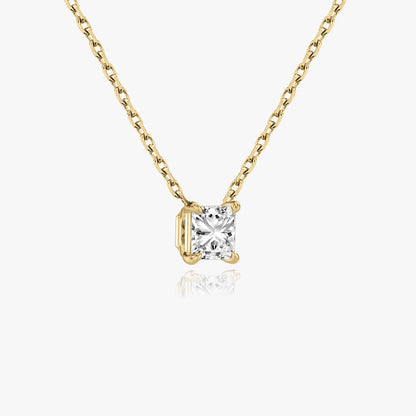 1.0CT Princess Solitaire D-VVS Lab Grown Diamond Necklace