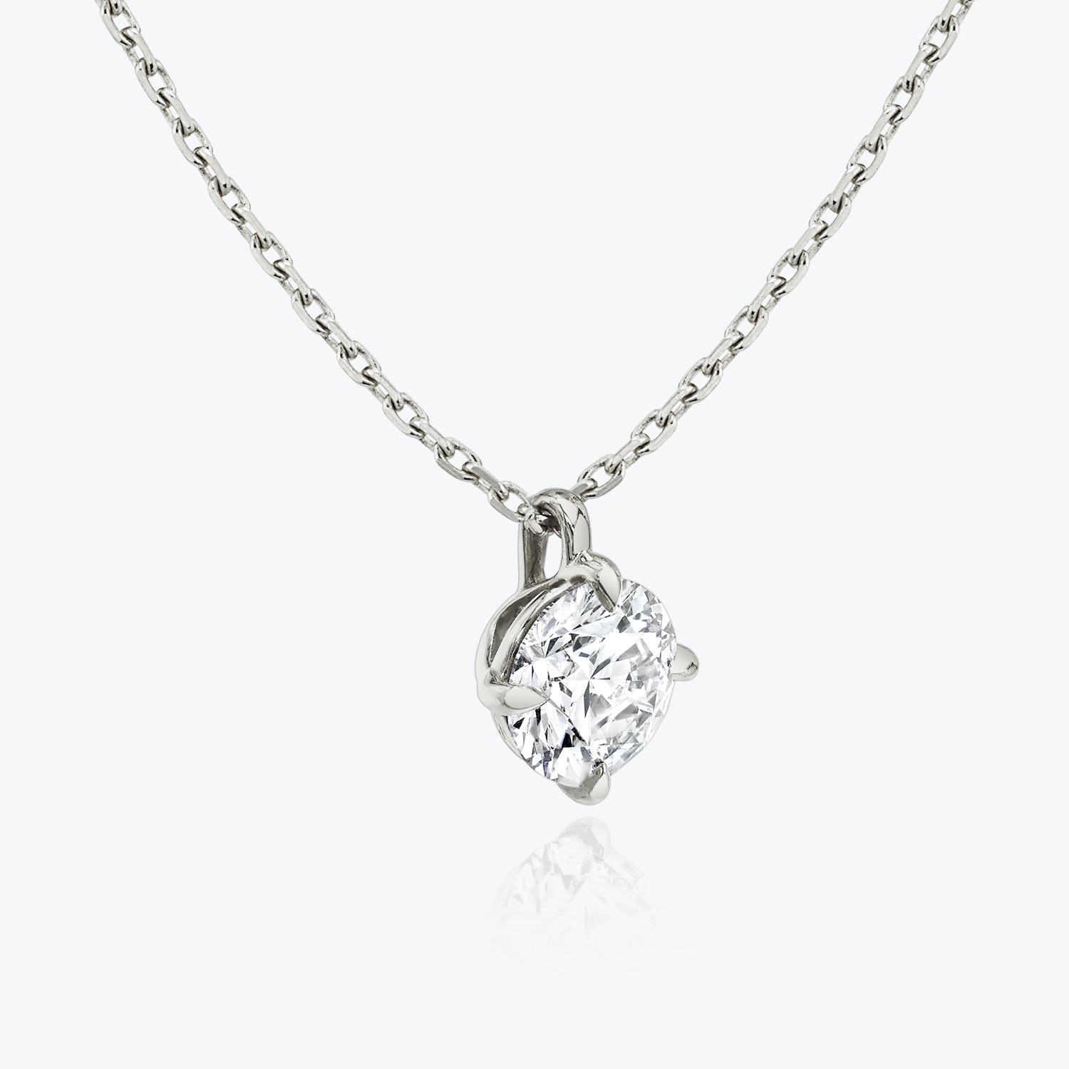 1.0CT Round Solitaire D-VVS Lab Grown Diamond Necklace