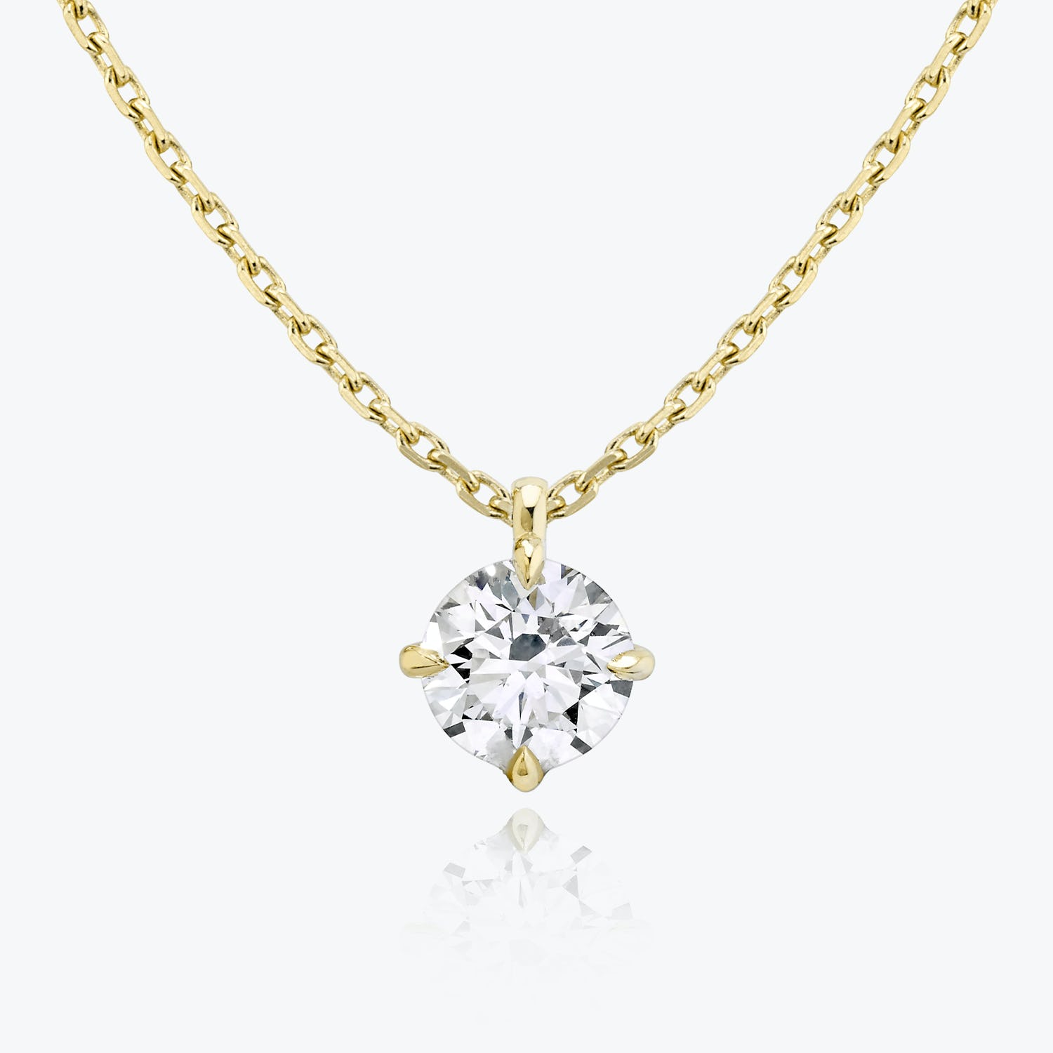 1.0CT Round Solitaire D-VVS Lab Grown Diamond Necklace
