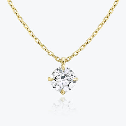 1.0CT Round Solitaire D-VVS Lab Grown Diamond Necklace