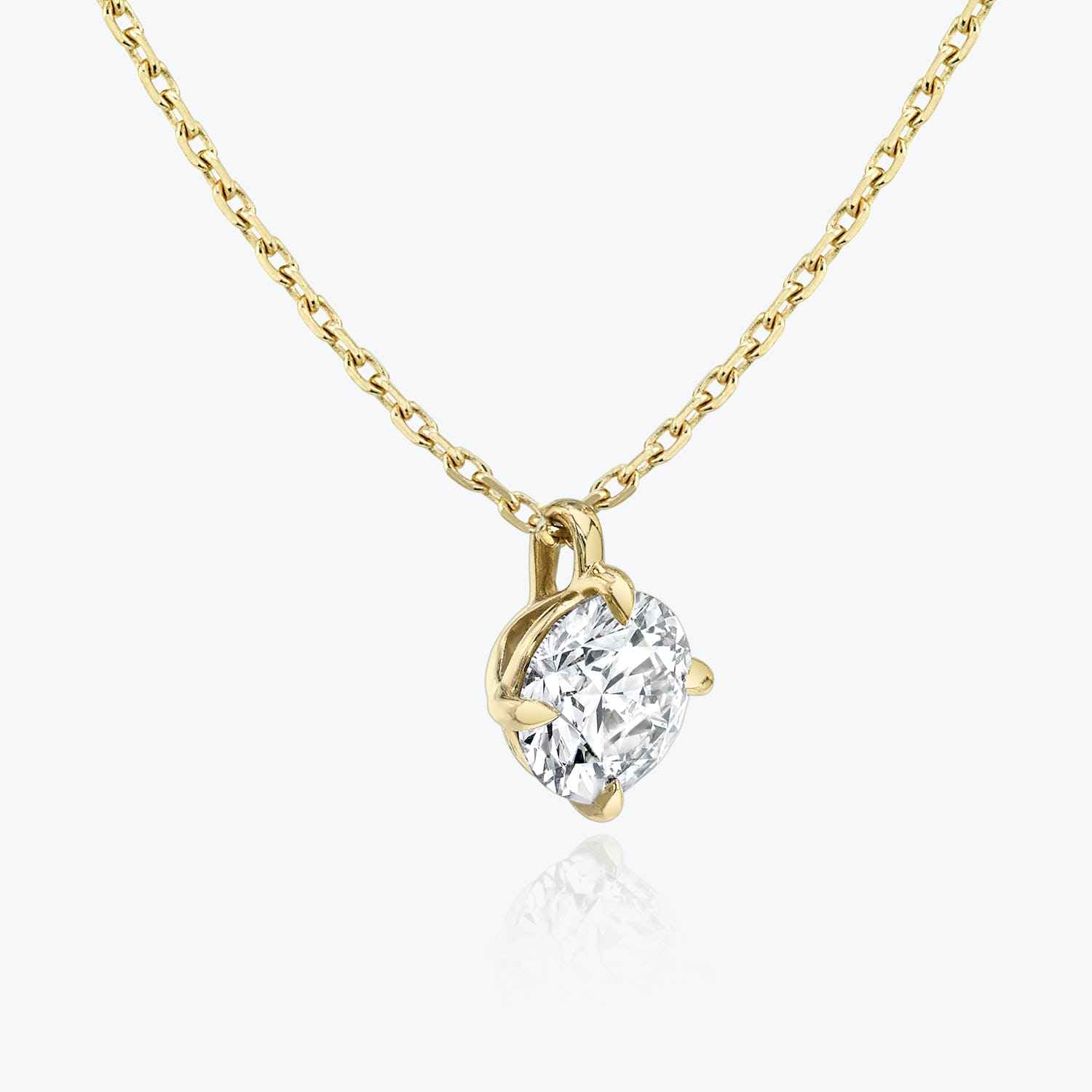 1.0CT Round Solitaire D-VVS Lab Grown Diamond Necklace