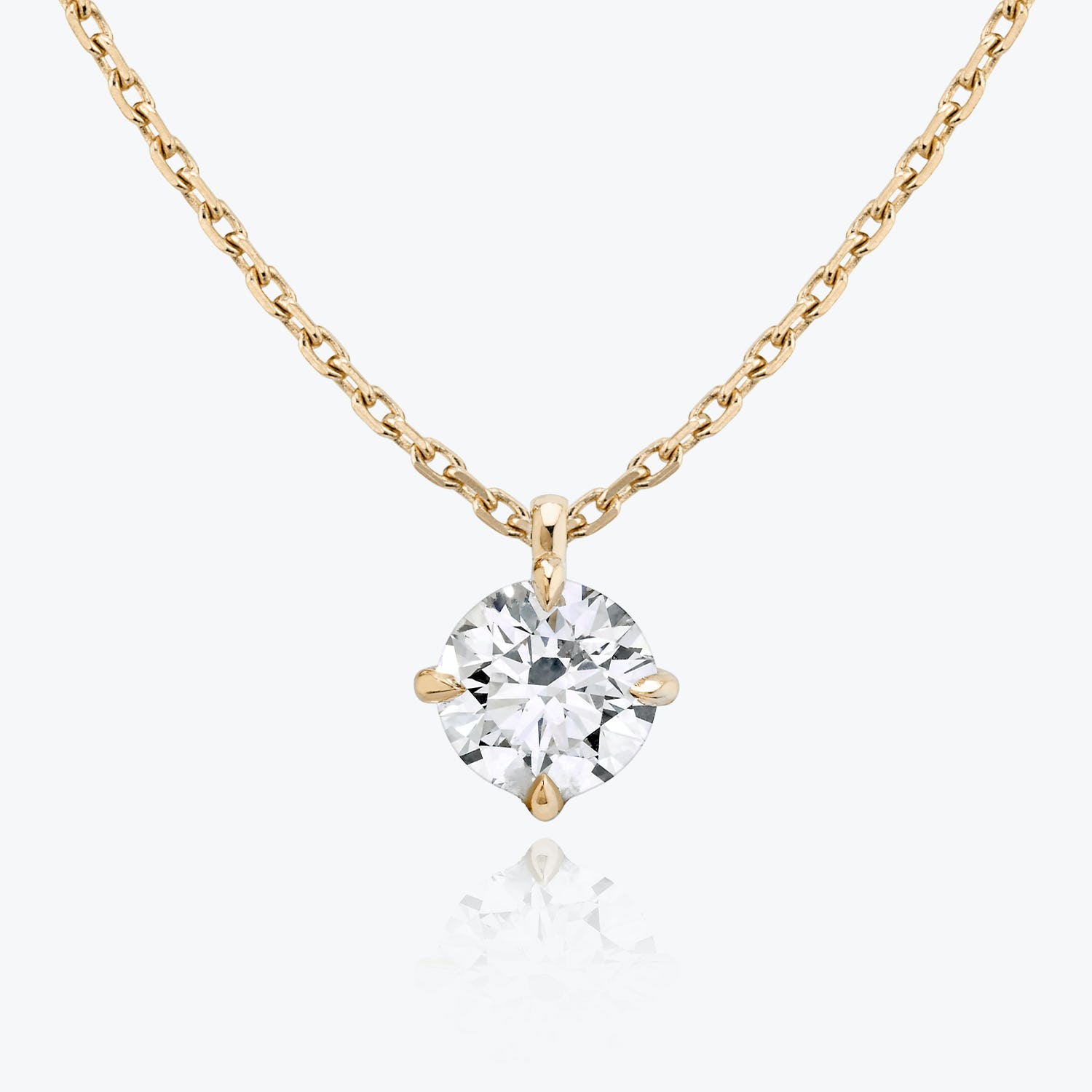 1.0CT Round Solitaire D-VVS Lab Grown Diamond Necklace
