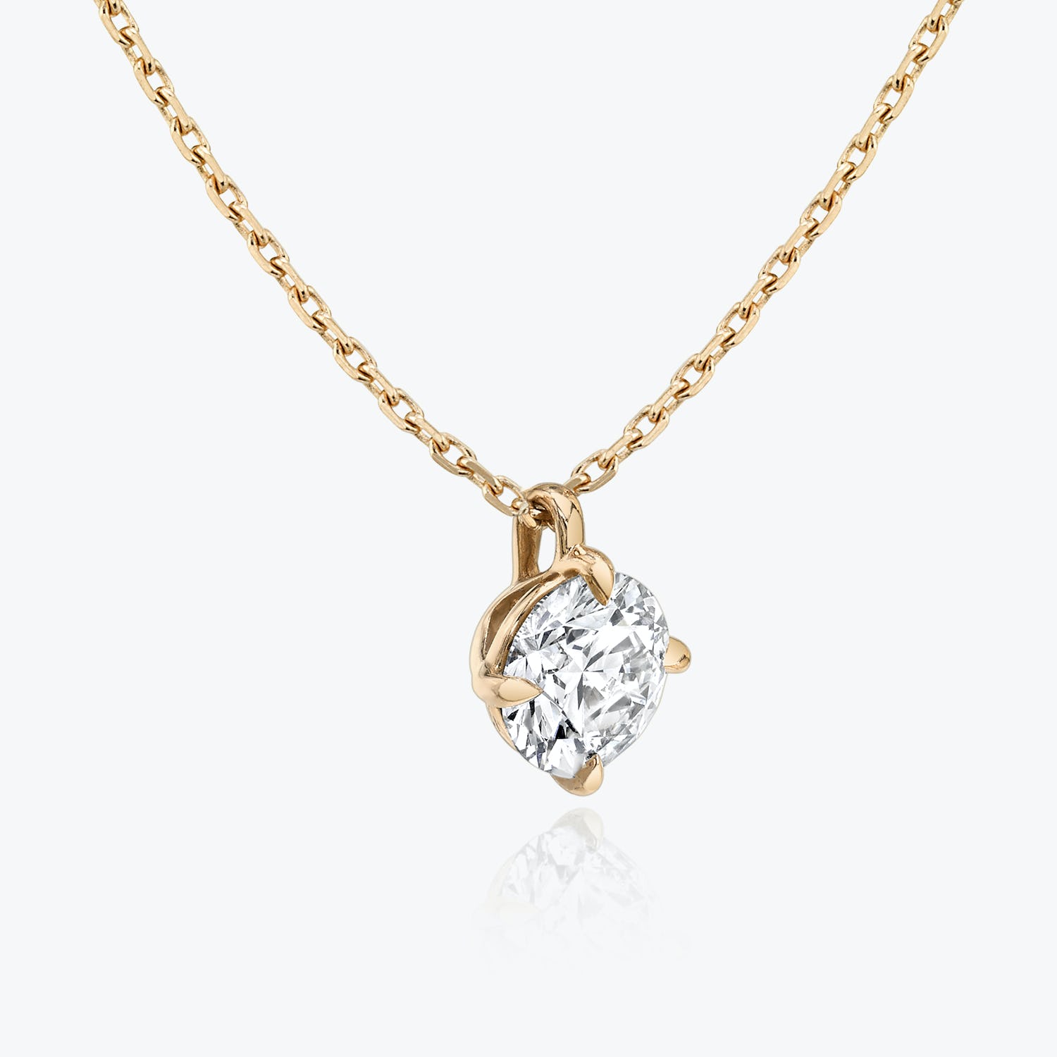 1.0CT Round Solitaire D-VVS Lab Grown Diamond Necklace