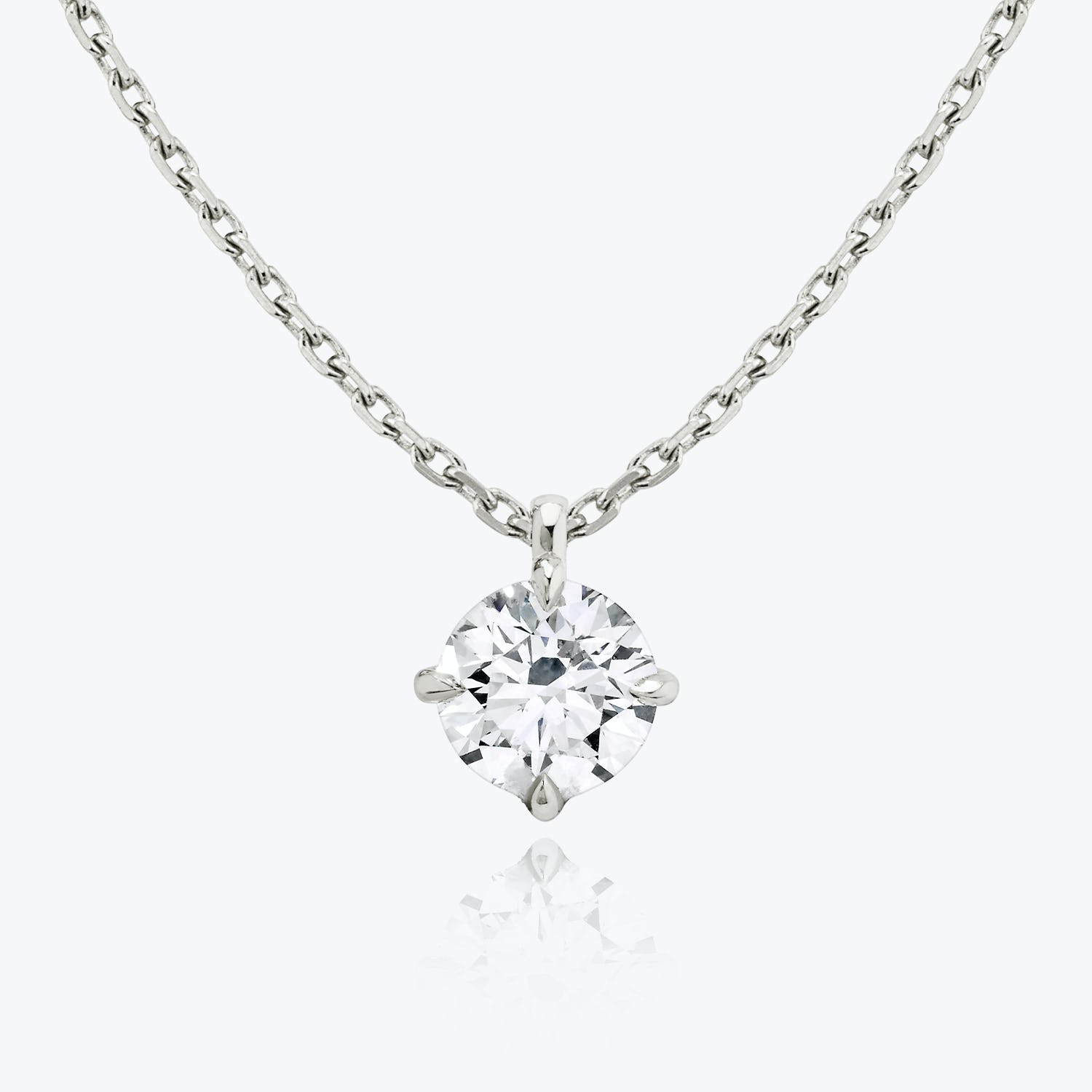 1.0CT Round Solitaire D-VVS Lab Grown Diamond Necklace
