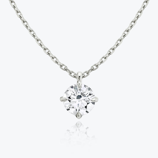 1.0CT Round Solitaire D-VVS Lab Grown Diamond Necklace