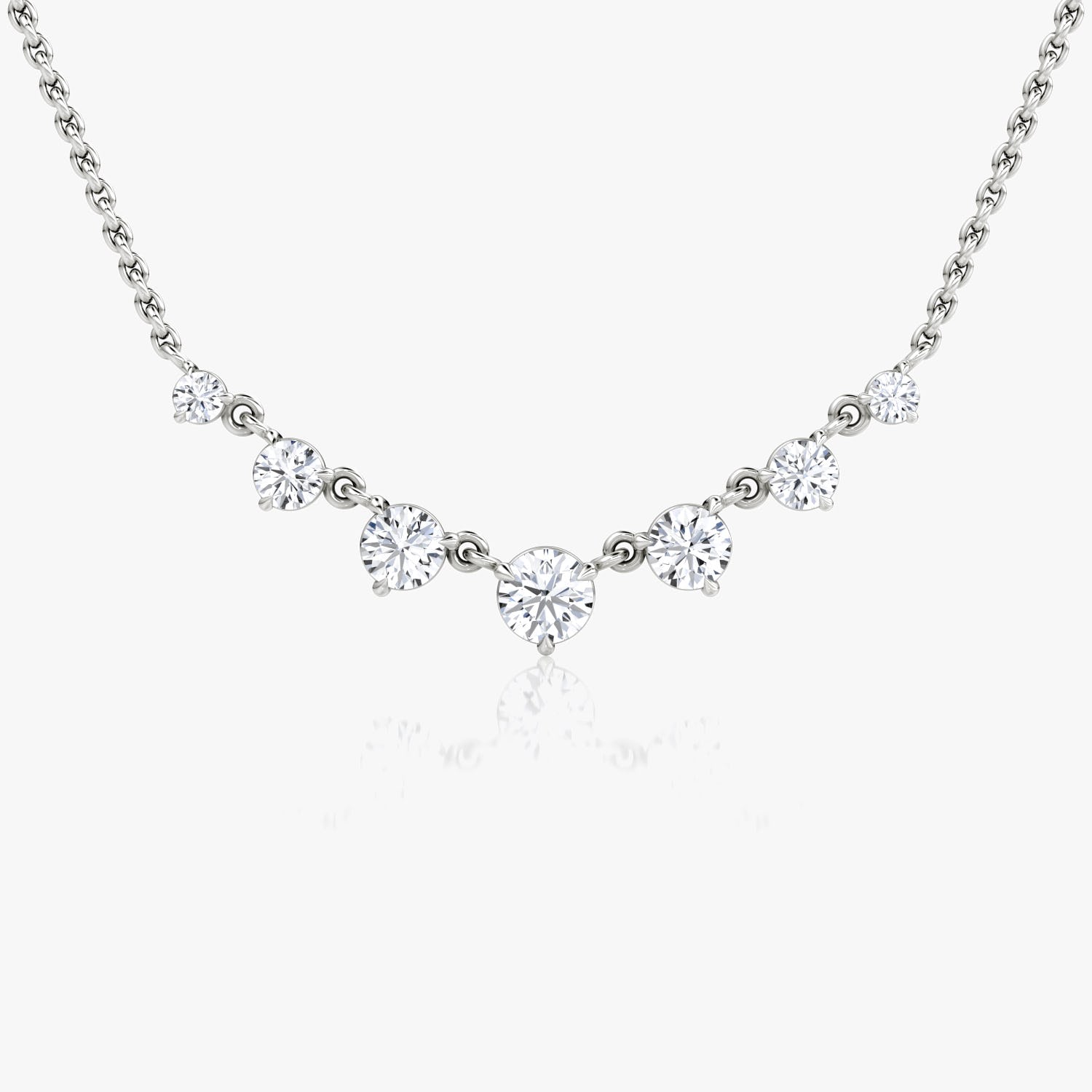 Round Cut Solitaire E-VVS Lab Grown Diamond Necklace