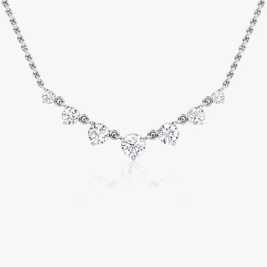 Round Cut Solitaire E-VVS Lab Grown Diamond Necklace