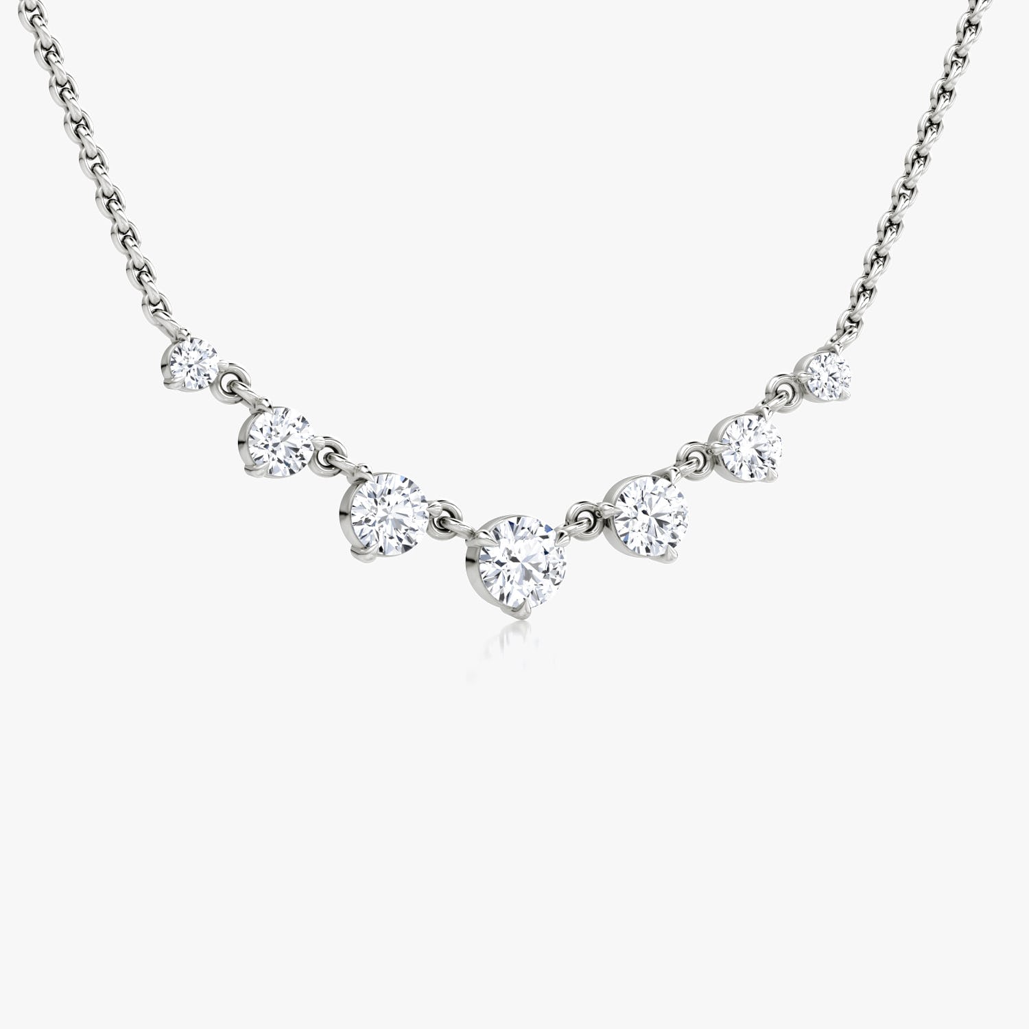 Round Cut Solitaire E-VVS Lab Grown Diamond Necklace