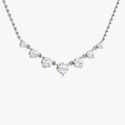 Round Cut Solitaire E-VVS Lab Grown Diamond Necklace
