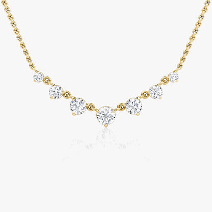 Round Cut Solitaire E-VVS Lab Grown Diamond Necklace
