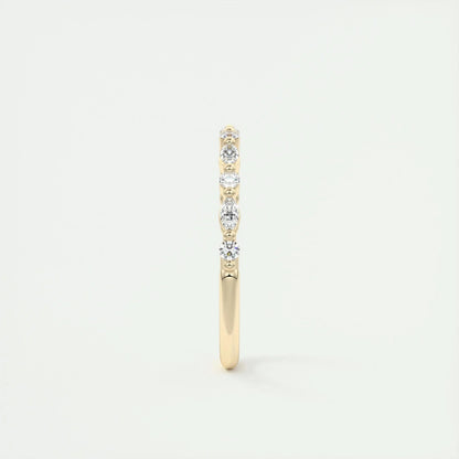 2.0mm Marquise & Round EF- VVS Lab Grown Diamond Half Eternity Wedding Band