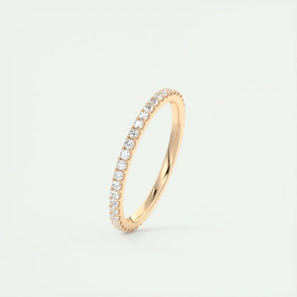 1.5mm Round EF- VVS Lab Grown Diamond Full Eternity Wedding Band
